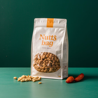 Sachet d'emballage à huit soudures latérales en gros, avec logo personnalisé, fond plat, pochette souple refermable pour emballage flexible