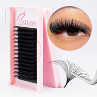 Boîtes personnalisées ESSI LASH avec logo, emballages pour cils, plateaux, fournitures, extensions de cils en velours doux et moelleux noir mat
