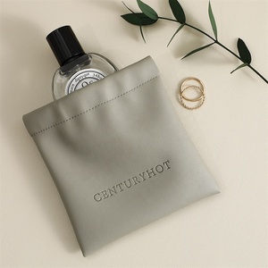 Pochette PUPPYSEW 12*12 cm en Cuir <span class=keywords><strong>PU</strong></span> à Fermeture Automatique par Pince, Trousse à Cosmétiques et Rouge à Lèvres, Sac d'Emballage de Maquillage, Pochette à Bijoux avec Logo - Product Image 1
