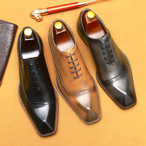 Chaussures habillées décontractées pour hommes en cuir Oxford originales faites à la main, pour le bureau, les mariages, augmentant la taille, avec des propriétés anti- - Product Image 3
