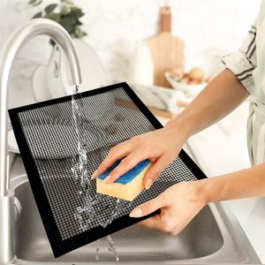 BBQ Grill Mesh Mat Résistant À La Chaleur Non Toxique Mesh Grill Mat Tapis <span class=keywords><strong>De</strong></span> Cuisine Non-tique <span class=keywords><strong>Réutilisable</strong></span> Lavable <span class=keywords><strong>Barbecue</strong></span> Griller <span class=keywords><strong>Feuille</strong></span> <span class=keywords><strong>De</strong></span> Maille - Product Image 4