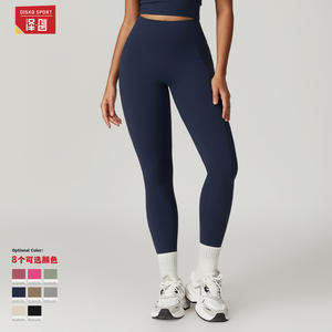 Zechuang กางเกงโยคะผู้หญิง, กางเกงเลกกิ้งกีฬากางเกงรัดรูประบายอากาศสำหรับออกกำลังกายฟิตเนสโยคะ DCK8796-1 - Product Image 1