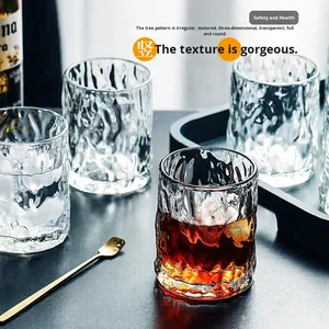 Verres à whisky et bière japonais créatifs à motif martelé, modernes, <span class=keywords><strong>sans</strong></span> poignée, <span class=keywords><strong>sans</strong></span> couvercle, pour la maison, en verre haut de gamme effet glacier - Product Image 2