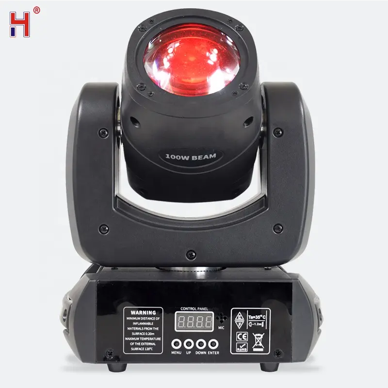China Moving Head LED Beam 100W DMX Rotating Mobile Stage Lighting With Sound Arrive Lyre Spot Projection For DJ Party Nightclub