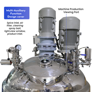 Homogeneizador Emulsionador de Alto Cizallamiento, Emulsionador de 1000L con Tanque de Mezcla, Mezclador Emulsionador al Vacío para Uso Cosmético, Alimentario e Industrial - Product Image 2
