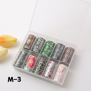 4x100cm Feuilles de transfert 3D pour ongles, motif ciel étoilé laser punk, autocollants en plastique pour nail art, pour manucure DIY - Product Image 2