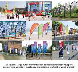 Banderas de Plumas Personalizadas Promocionales de Doble Cara con Diferentes Imágenes en Ambos Lados - Product Image 2