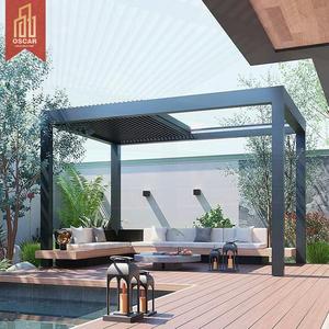 Pérgola con Techo de Láminas para Patio, Jardín y Áreas Exteriores, Ideal para Entretenimiento, Relajación y Comidas <span class=keywords><strong>al</strong></span> Aire Libre, Pérgola Retráctil - Product Image 1