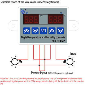 ZFX-ST3022 termometro a doppio termometro con <span class=keywords><strong>Controller</strong></span> digitale di temperatura e umidità con doppio termostato 40% spento - Product Image 6