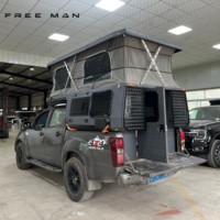 Tente de toit pour pick-up 2 personnes, pliable, imperméable, en aluminium, avec auvent souple, pour camping tout-terrain