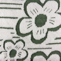 Tissu en polaire sherpa jacquard à motif floral, adapté aux textiles de maison, aux couvertures et aux tapis