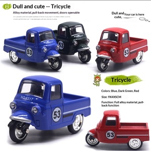 Modèle de moto tricycle thaïlandaise Little Sheep en alliage, à rétrofriction, <span class=keywords><strong>taxi</strong></span> de livraison, échelle 1:43, en métal, jouet très populaire sur Taobao - Product Image 2