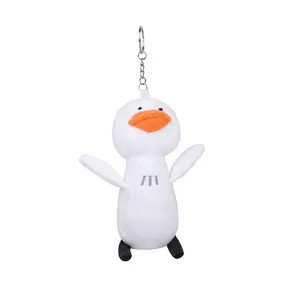 Sang Trọng Vịt Tùy Chỉnh Dễ Thương Mềm Little White Duck Nhồi Bông Đồ Chơi Keychain Túi Mặt Dây Chuyền Quà Tặng Plush Mềm Đồ Chơi