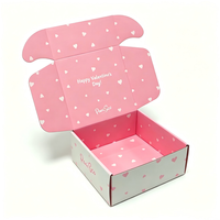 Boîte en papier à pois roses et blancs, impression personnalisée, boîte en papier rigide robuste, emballage cadeau pour parfums, cosmétiques, vêtements