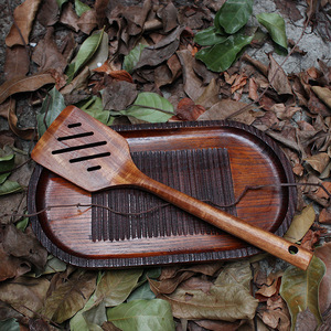 Ensemble de spatules en bois de teck, 3 pièces, ustensiles de cuisine antiadhésifs pour mélanger les salades et les soupes - Product Image 3