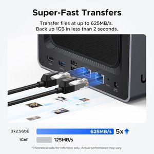 UGREEN NAS de bureau DXP4800 4 baies Intel N100 Quad-core 8GB DDR5 RAM CPU 4K HDMI Stockage connecté en réseau (sans disque) - Product Image 6