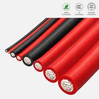 Fil en caoutchouc silicone haute température 200°C, 4, 6, 8 AWG, câble d'alimentation en cuivre étamé extra souple et résistant à la chaleur pour équipement industriel
