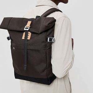 Custom Waterproof Eco-Friendly Nylon Rolltop Laptop <b>Backpack</b> Zip Rucksack Men Women Casual Travel Hiking Outdoor Sports Daypack - Product Image 1