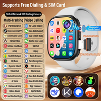 Reloj Inteligente F24 Pro Android 9.0 4G con Desbloqueo por Huella Dactilar, Pantalla AMOLED de 2.06'', Chip W527, 4GB 32GB, Cámara Giratoria, GPS, 4G LTE SIM
