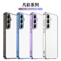 Étui Lichicase en gros au design épuré avec bordure colorée pour accessoires de téléphone portable Samsung A27 M17E S26 FE