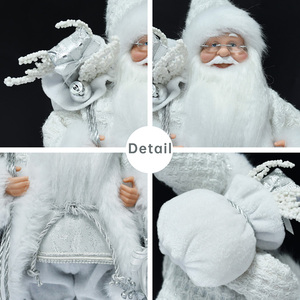 Figurine de Père Noël debout, poupée de Noël blanche, figurine de Père Noël debout pour Noël - Product Image 3