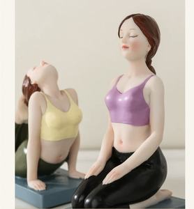 Sujetalibros de estilo caprichoso moderno de tendencia 2025, figurita de resina para chica de <span class=keywords><strong>Yoga</strong></span>, estante de adorno minimalista elegante, <span class=keywords><strong>libro</strong></span> de tendencia - Product Image 6