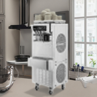 Vevor Commercieel 2450 Met Ijsmaker 2 + 1 Smaken Zacht Serveren En Bevroren Yoghurtmachine Voor Snackbar Café Gelato Fruitchocolade