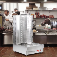 Machine de fabrication de shawarma électrique à quatre brûleurs, rotation automatique, pour poulet kebab
