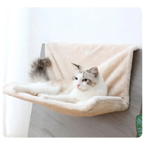 Fort suspendu hamac <span class=keywords><strong>radiateur</strong></span> lit pour animaux de compagnie fenêtre métal peluche doux canapé se plie facilement pour voyage accrocher n'importe où - Product Image 1