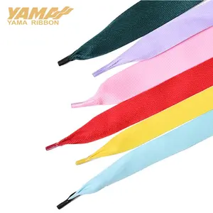 Yama Ribbon Customize Gift Box Shopping Paper Bags Silk Bow Tie Ribbon Handle With Plastic Tips Closure