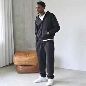 Conjunto de Sudadera con Capucha y Pantalones de Chándal de Forro Polar Térmico Grueso para Hombre, Traje de Jogging Personalizado al por Mayor, Chándal Urbano TKAN1016 - Product Image 3