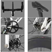Cadre de vélo de piste en fibre de carbone BXT, vélo de piste avec frein avant V/Rim 700C, vélo complet aérodynamique, roues en carbone 88 mm, super léger
