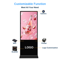Pantalla LCD de Señalización Digital de 49 Pulgadas, Vertical, con Soporte, Reproductor Multimedia, Tipo Tótem, para Interiores, para Supermercados