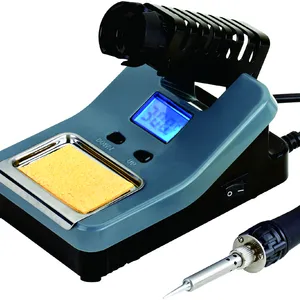 Stazione di saldatura compatta e portatile di Zhongdi ZD-8906N 110-240V 25/30W con l'esposizione blu LCD della lampadina, saldatore della matita