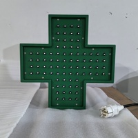 34 X34cm Fernbedienung im Freien einseitig blinkende Apotheke grünes Kreuz LED-Zeichen LED-Apotheke Kreuz Anzeige