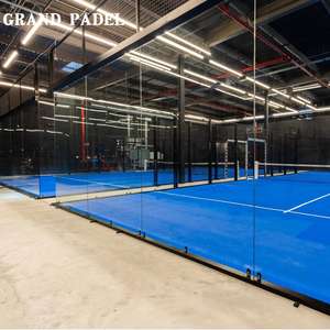 Pista de Pádel de Vidrio Templado de 12 mm y Césped Artificial con Diseño Super Panorámico para Gimnasio - Product Image 1