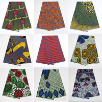Tissu kente ghana 100% coton tissu ankara couleurs vives pour robe vêtements africains