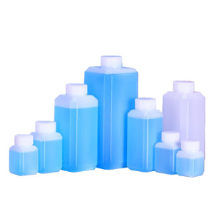 Square <b>Empty</b> <b>Plastic</b> <b>Bottles</b> 20 30 40 60 100 120 250 500Ml Screw Cap For Paint Solvent Chemical Use Translucent - Product Image 4