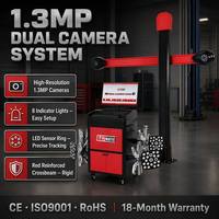 Alineador de Ruedas 3D GATmatic GA-300 con Doble Cámara, Gabinete Móvil, Pantalla LCD de 24 Pulgadas, 1.3MP, 8 LED, Resistente al Agua, para Ruedas de 10-24 Pulgadas, Certificado CE