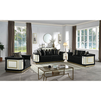 Ensemble de canapés modulaires en tissu moderne, rembourrage en éponge, écologique, durable, pieds carrés en plastique, accoudoirs droits, salon