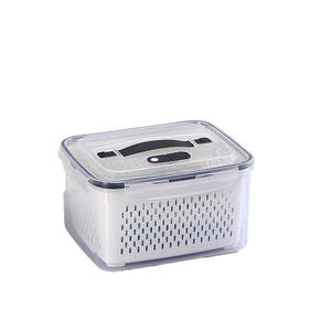 ताजा उत्पादन फ्रिज रेफ्रिजरेटर ताजा रखने वाले भंडारण बॉक्स सब्जियां फल भंडारण बॉक्स सब्जियां फल भंडारण कंटेनर ढक्कन के साथ भंडारण कंटेनर - Product Image 1