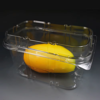 Hotelbestelling: Wegwerp plastic voedselcontainer voor vers fruit met deksel, biologisch afbreekbare schaal, plastic fruitcontainer