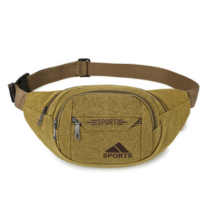 Canvas Waist Bag For Men Women Crossbody Outdoor Large Capacity Sport Multi Functional Portable Travel Fanny Pack - Product Image 5