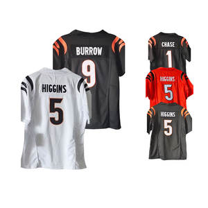 Jersey sepak bola Amerika jahitan anak muda murah baru 2025 9 Joe Burrow 1 Ja'Marr mengejar 5 Tee Higgins - Product Image 5