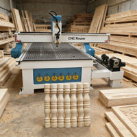 Routeur CNC 3D 4 axes 1325 pour le travail du bois, la sculpture rotative, le PVC, l'acrylique, la fabrication de meubles et de portes