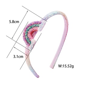 Diademas de Unicornio con Brillantina para Halloween, Diademas de Princesa para Niñas, Accesorios para el Cabello para Fiestas, Personalizadas, Talla Única, a la Moda - Product Image 5