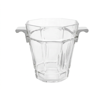 Vase moderne en verre pour table, couleur ambre, motif diamant, design unique - Product Image 3