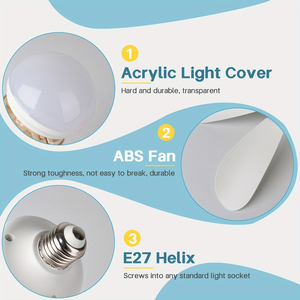 Ventilateur de plafond <span class=keywords><strong>2</strong></span> en 1 avec télécommande, design tendance, six pales en forme de fleur avec lumière LED E27, 40W, pour salon - Product Image 4