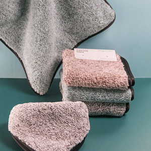 Serviette unique nettoyante en profondeur Carré Réutilisable <span class=keywords><strong>Coton</strong></span> biologique naturel - Product Image 3