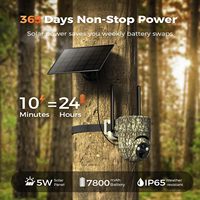 Caméra de chasse solaire 4G AVstart 3MP 2K PTZ camouflage sans fil 850nm/940nm avec alertes intelligentes pour lieux de chasse à distance